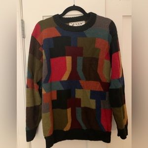 Colorful Alpaca Wool Sweater